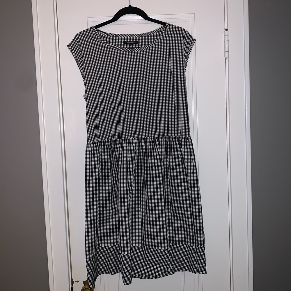 Madewell Gingham Tie-back Dress